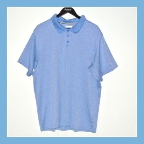 Columbia Men's Polo‎ Shirt XXL Bule Marled - Picture 1 of 7